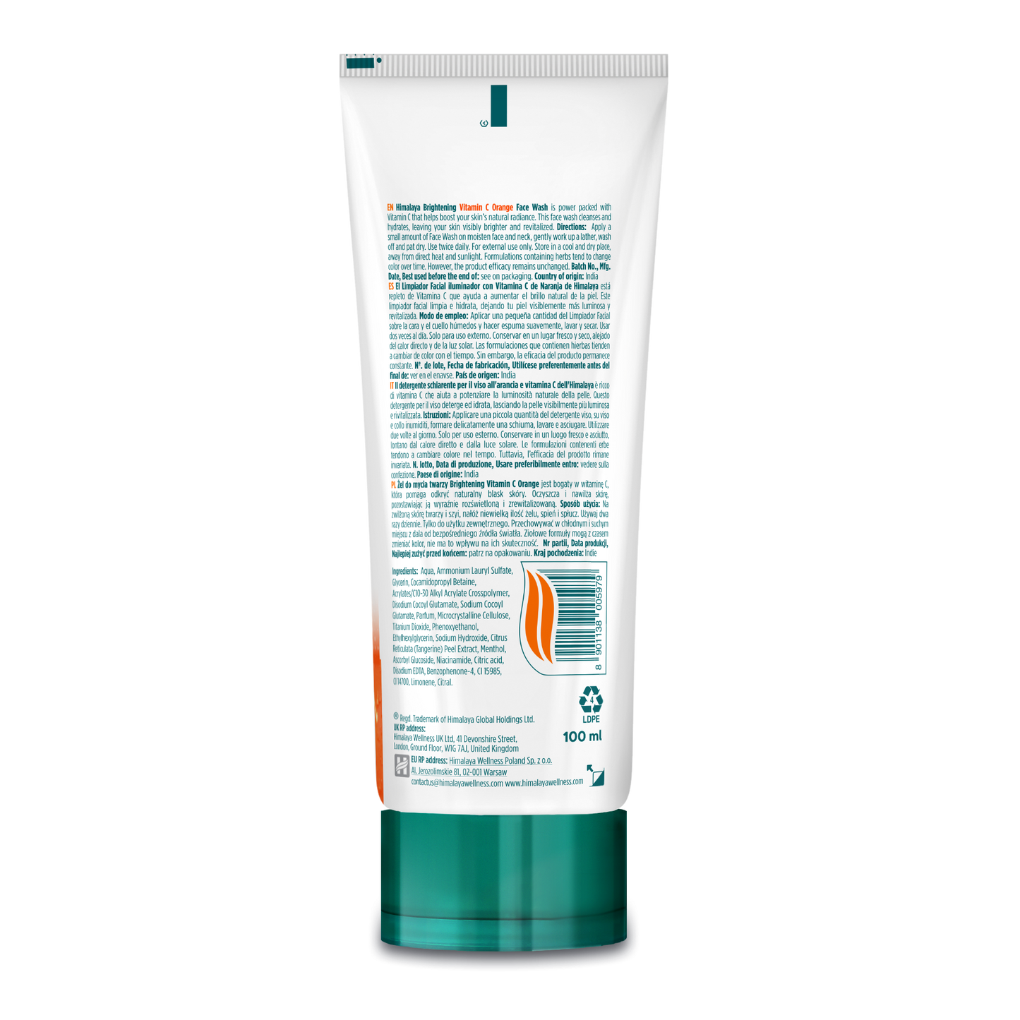 Himalaya Brightening Vitamin C Orange Face Wash