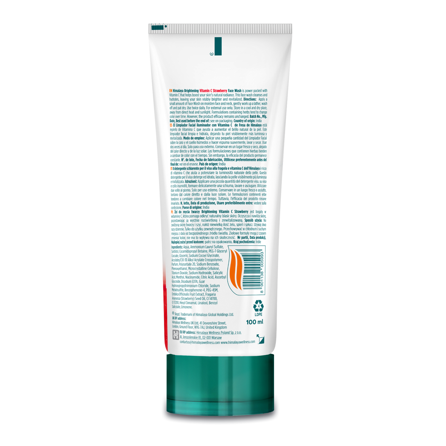 Himalaya Brightening Vitamin C Strawberry Face Wash