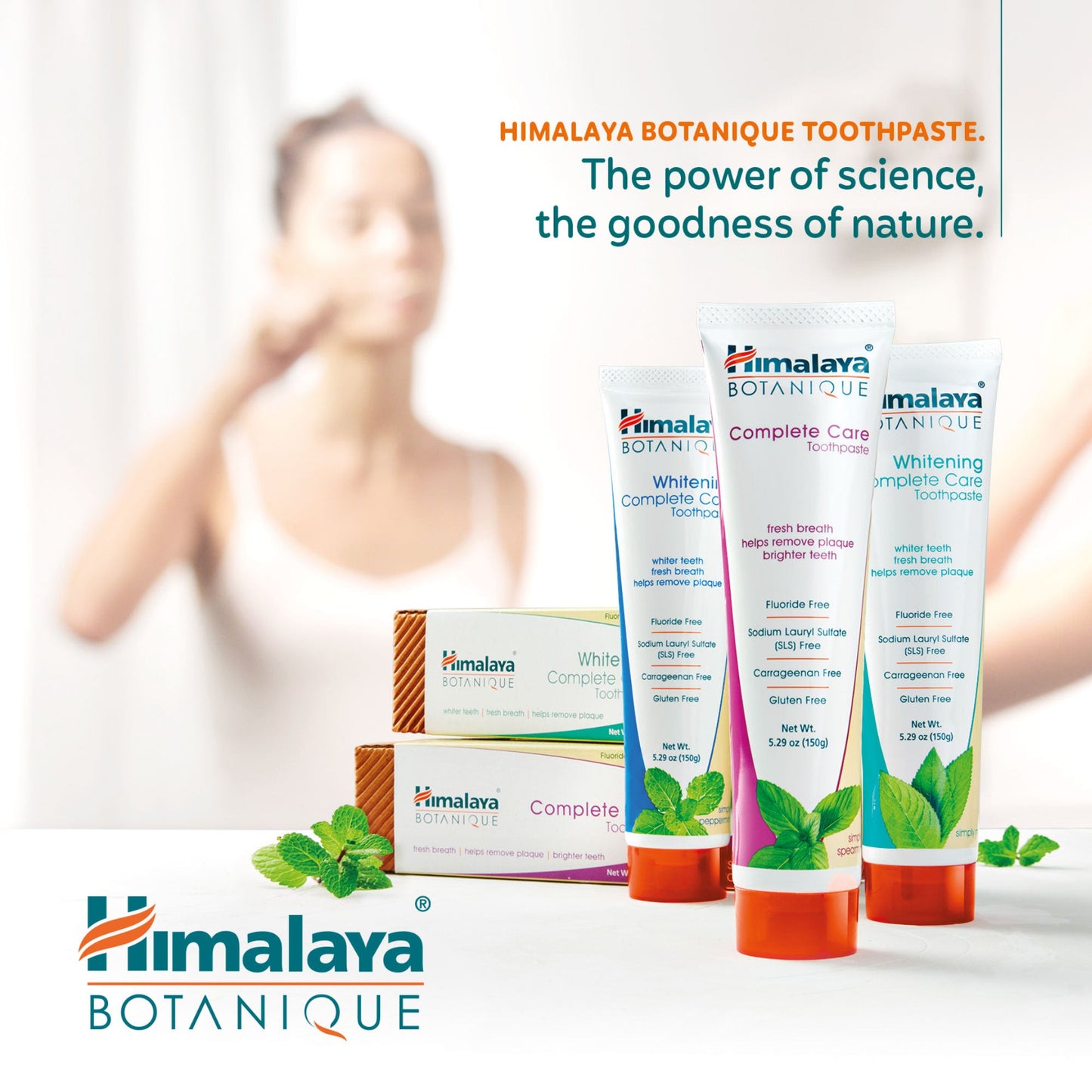 Himalaya BOTANIQUE Whitening Complete Care Toothpaste - Simply Mint - 150g