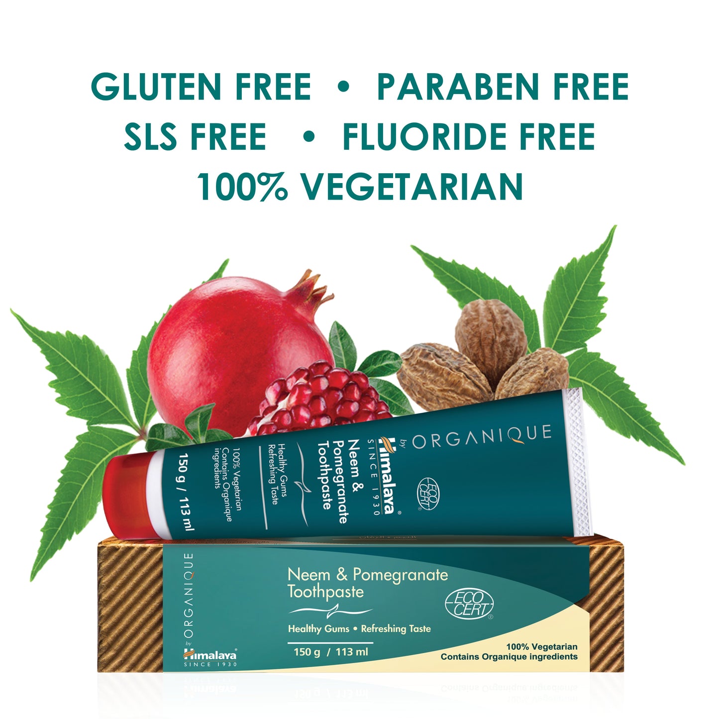 Himalaya ORGANIQUE Neem & Pomegranate Toothpaste - 150g