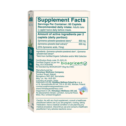 Himalaya Organic Gymnema 60 tablets